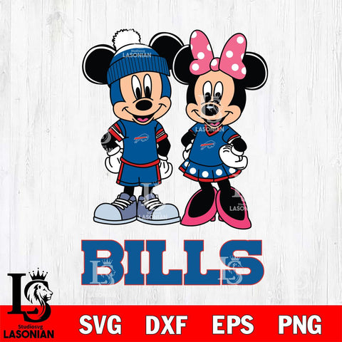 Buffalo Bills Mickey Minnie Mouse Pink Svg Eps Dxf Png File, Bundle NFl svg , File Cut , Digital Download , Instant Download, Laser Cut Svg Files