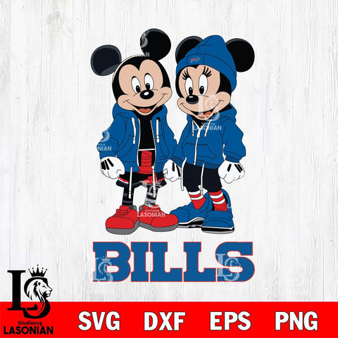 Buffalo Bills Mickey Minnie Mouse Rugby Svg Eps Dxf Png File, Bundle NFl svg , File Cut , Digital Download , Instant Download, Laser Cut Svg Files