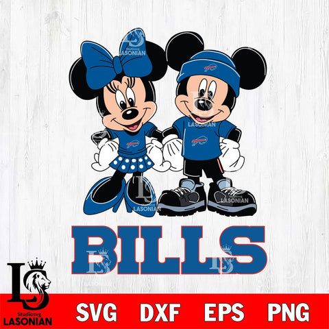Buffalo Bills Mickey Minnie Rugby ball Svg Eps Dxf Png File, Bundle NFl svg , File Cut , Digital Download , Instant Download, Laser Cut Svg Files