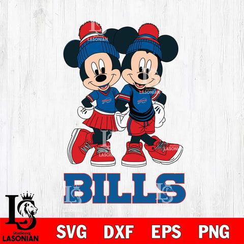 Buffalo Bills Mickey Minnie Valentine Football Svg Eps Dxf Png File, NFL svg , Digital Download , Instant Download, Cricut File
