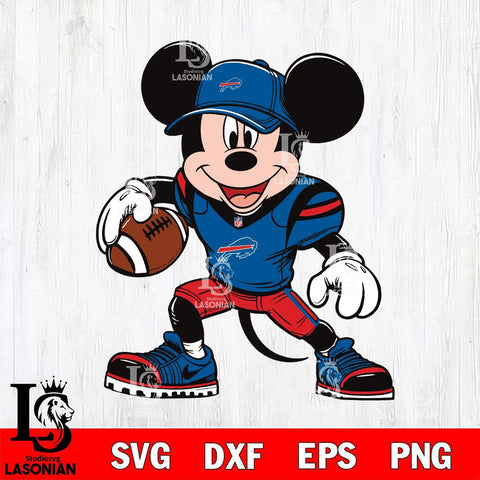 Buffalo Bills Mickey Mouse Svg Eps Dxf Png File, Digital Download, Instant Download