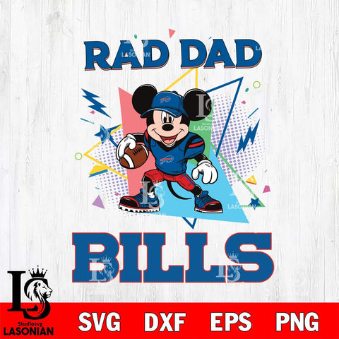 Buffalo Bills Mickey Mouse Sport Rad Dad SVG DXF EPS PNG FILE, Disney Father day File Cut,Digital Download,Instant Download,Disney Svg Files