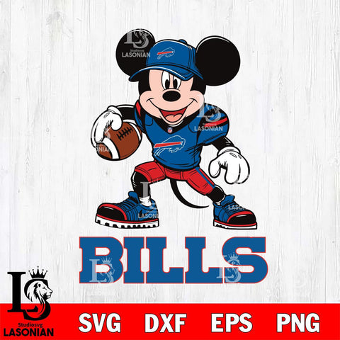 Buffalo Bills Mikey Mouse Disney, Svg Eps Dxf Png File, Digital Download