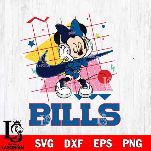 Buffalo Bills Minnie Mouse Dancing SVG DXF EPS PNG FILE, Disney Father day File Cut,Digital Download,Instant Download,Disney Svg Files