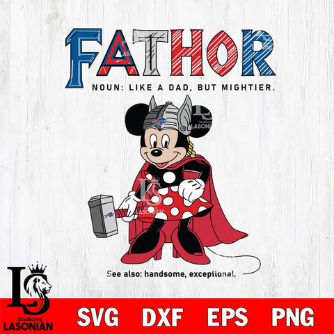 Buffalo Bills Minnie Mouse Fathor Sport Svg Eps Dxf Png File, NFL File Cut,Digital Download,Instant Download,Disney Svg Files