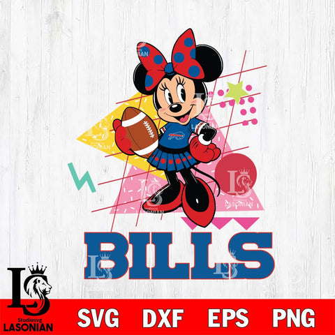 Buffalo Bills Minnie Mouse Sport SVG DXF EPS PNG FILE, Disney Father day File Cut,Digital Download,Instant Download,Disney Svg Files