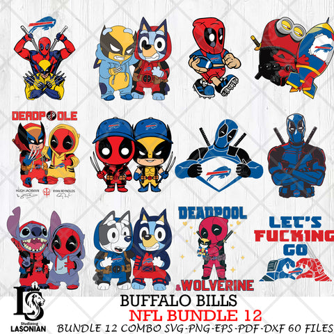 Buffalo Bills NFL Bundle 12 Svg Eps Dxf Png File, Digital Download, Instant Download