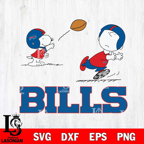 Buffalo Bills Peanuts play football SVG DXF EPS PNG FILE,Snoopy File Cut, Nfl Digital Download,Instant Download, Silhouette