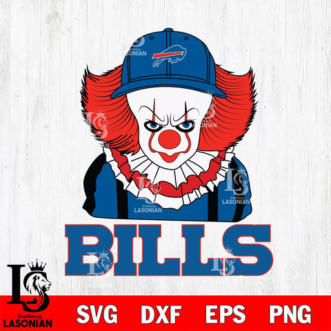 Buffalo Bills Pennywise Horror Sport 10 Svg Eps Dxf Png File, NFL svg, Digital Download, Instant Download