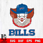 Buffalo Bills Pennywise Horror Sport 12 Svg Eps Dxf Png File, NFL svg, Digital Download, Instant Download