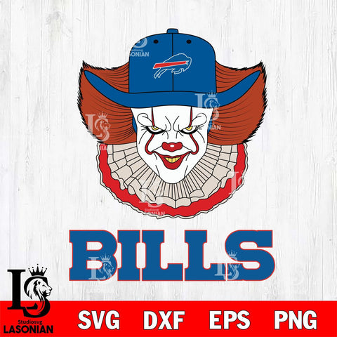 Buffalo Bills Pennywise Horror Sport 12 Svg Eps Dxf Png File, NFL svg, Digital Download, Instant Download
