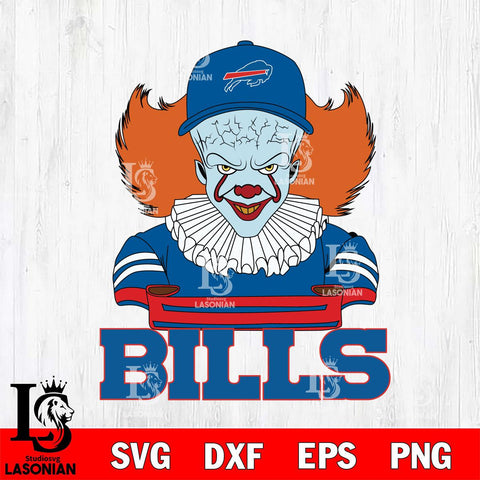 Buffalo Bills Pennywise Horror Sport 2 Svg Eps Dxf Png File, NFL svg, Digital Download, Instant Download