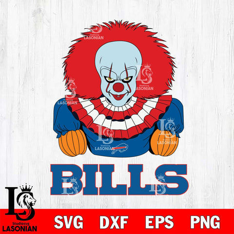 Buffalo Bills Pennywise Horror Sport 3 Svg Eps Dxf Png File, NFL svg, Digital Download, Instant Download