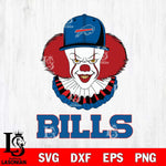 Buffalo Bills Pennywise Horror Sport 4 Svg Eps Dxf Png File, NFL svg, Digital Download, Instant Download