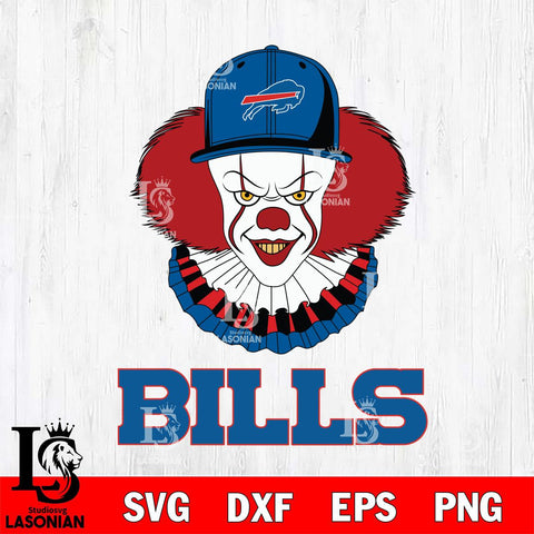 Buffalo Bills Pennywise Horror Sport 4 Svg Eps Dxf Png File, NFL svg, Digital Download, Instant Download