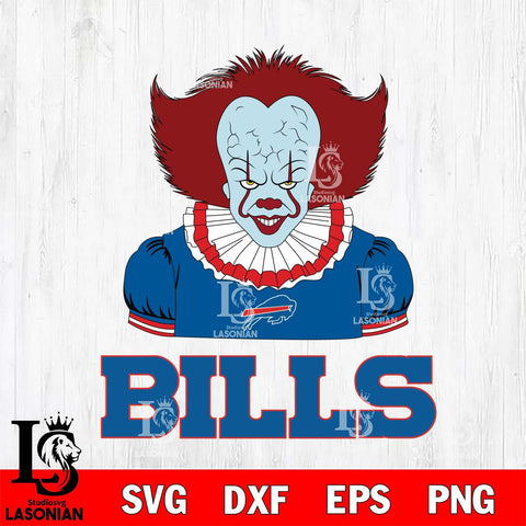 Buffalo Bills Pennywise Horror Sport 5 Svg Eps Dxf Png File, NFL svg, Digital Download, Instant Download