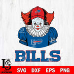 Buffalo Bills Pennywise Horror Sport 7 Svg Eps Dxf Png File, NFL svg, Digital Download, Instant Download