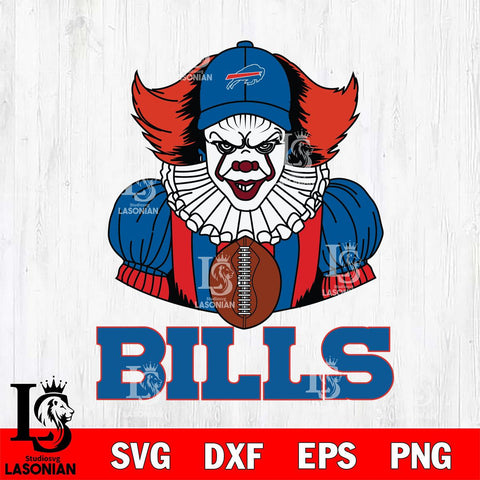Buffalo Bills Pennywise Horror Sport 9 Svg Eps Dxf Png File, NFL svg, Digital Download, Instant Download