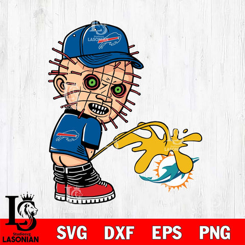 Buffalo Bills Pinhead Piss On Miami Dolphins Svg Eps Dxf Png File, Digital Download, Instant Download