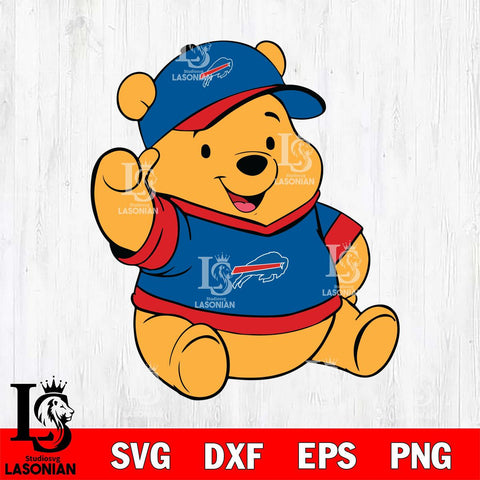 Buffalo Bills Pooh Bear Svg Eps Dxf Png File, Digital Download, Instant Download