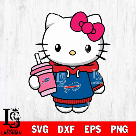 Buffalo Bills Pretty Hello Kitty Svg Eps Dxf Png File, Digital Download, Instant Download