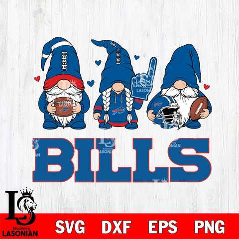 Buffalo Bills Rugby Gnome File Cut, NFL SVG, Digital Download , CHRISTMAS Criucut , Silhouette