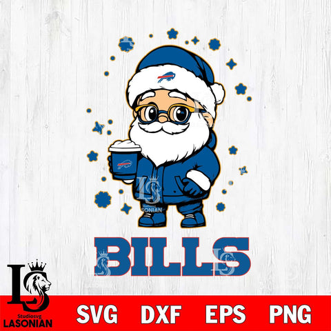 Buffalo Bills Santa Claus Coffe Svg Eps Dxf Png File,NFL Svg Files,Digital Download,Sublimation,Instant Download