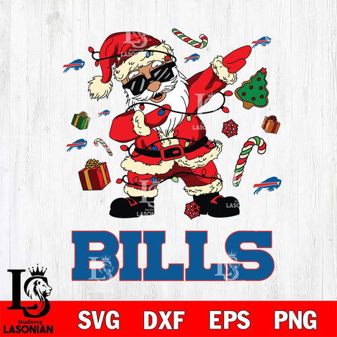 Buffalo Bills Santa Claus Football Svg Eps Dxf Png File,NFL Svg Files,Digital Download,Sublimation,Instant Download