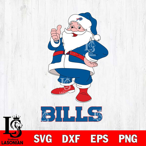 Buffalo Bills Santa claus Svg Eps Dxf Png File,NFL Svg Files,Digital Download,Sublimation,Instant Download