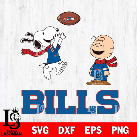 Buffalo Bills Snoopy & Charlie Brown Football Cricut,Christmas SVG DXF EPS PNG FILE, Digital Download,Instant Download, Silhouette