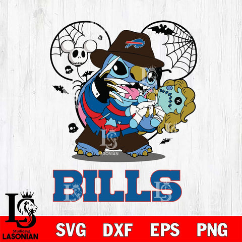 Buffalo Bills Stitch Freddy Krueger Halloween Svg Eps Dxf Png File, Digital Download, Instant Download