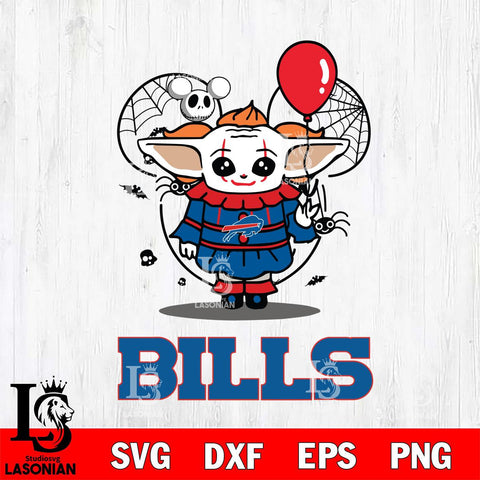 Buffalo Bills Stitch Pennywise Halloween Svg Eps Dxf Png File, Digital Download, Instant Download
