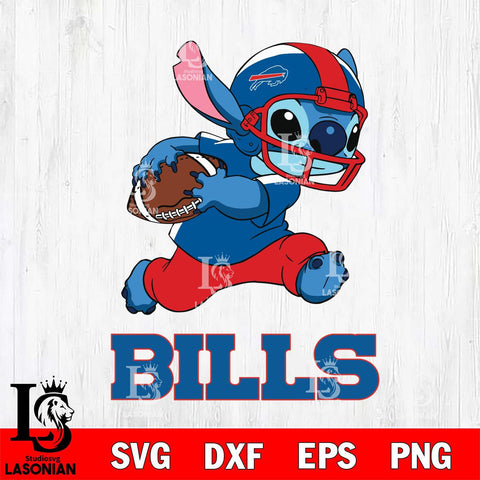 Buffalo Bills Stitch Run Rugby Ball SVG DXF EPS PNG FILE, Stitch File Cut,NFL Digital Download,Instant Download, Silhouette