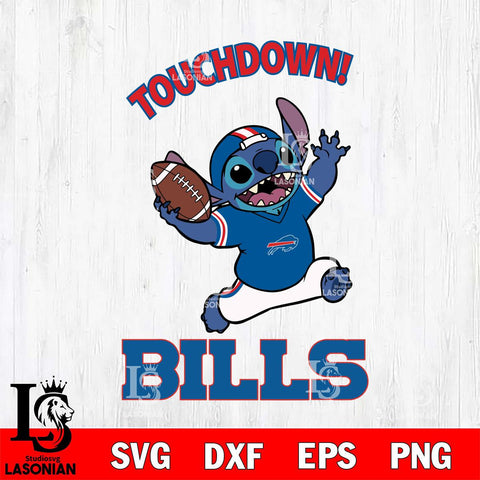 Buffalo Bills Stitch Touchdown SVG DXF EPS PNG FILE, NFL File Cut, Digital Download,Instant Download, Silhouette, Cricut
