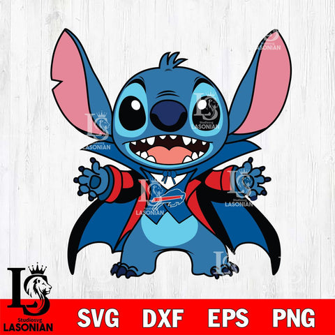 Buffalo Bills Stitch Vampire Football halloween Svg Eps Dxf Png File, NFL svg, Digital Download, Instant Download