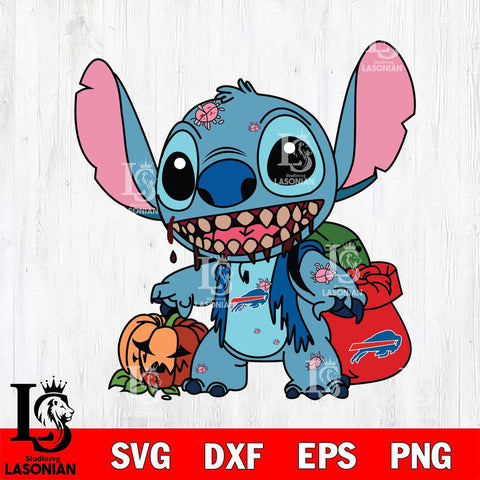 Buffalo Bills Stitch Zombie Football Svg Eps Dxf Png File, NFL svg, Digital Download, Instant Download