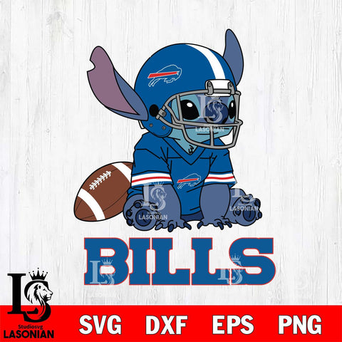 Buffalo Bills Stitch with a football SVG DXF EPS PNG FILE, NFL File Cut, Digital Download,Instant Download, Silhouette, Cricut