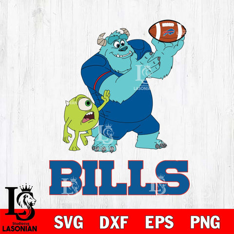Buffalo Bills Sully & Mike Football Cricut,Christmas SVG DXF EPS PNG FILE, Digital Download,Instant Download, Silhouette