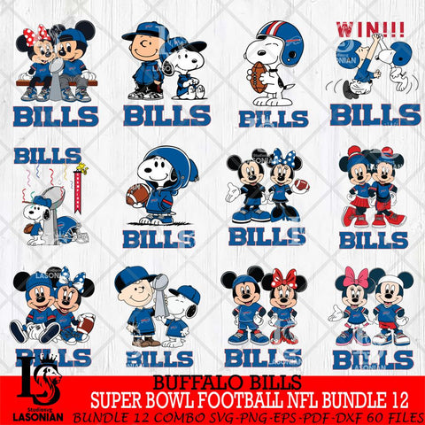 Buffalo Bills Super Bowl NFL Bundle 12 Svg Eps Dxf Png File, NFL svg , Digital Download , Instant Download, Cricut File