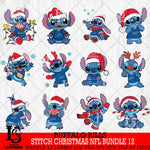 Buffalo Bills  Stitch Christmas NFL Bundle 12 Svg Eps Dxf Png File, Digital Download, Instant Download