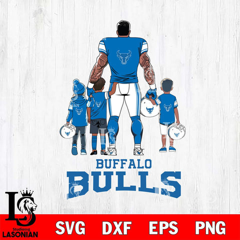 Buffalo Bulls 4 Father and son Rugby SVG DXF EPS PNG FILE,NCAA SVG, Father day Digital Download,Instant Download, Silhouette