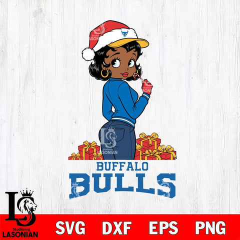 Buffalo Bulls Betty Boop Back File Cut, NCAA SVG DXF EPS PNG PDF File, Digital Download , Criucut , Silhouette