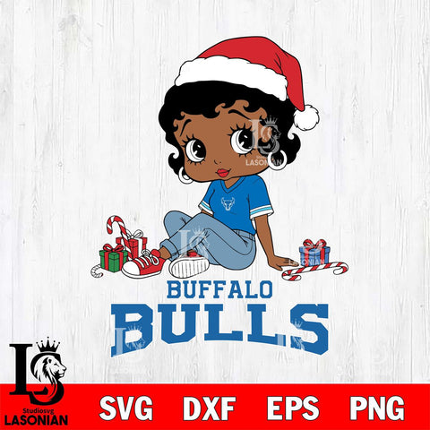 Buffalo Bulls Betty Boop Christmas File Cut, NCAA SVG DXF EPS PNG PDF File, Digital Download , Criucut , Silhouette