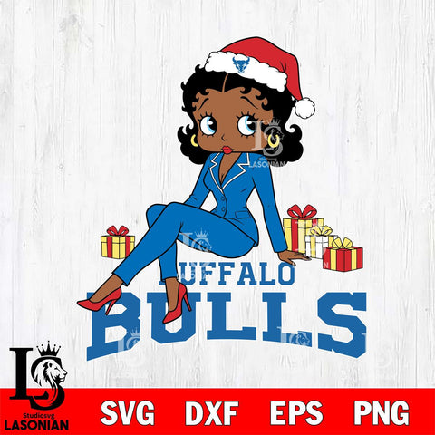 Buffalo Bulls Betty Boop Christmas fan File Cut, NCAA SVG DXF EPS PNG PDF File, Digital Download , Criucut , Silhouette
