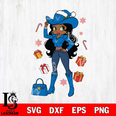 Buffalo Bulls Betty Boop Cowboy File Cut, NCAA SVG DXF EPS PNG PDF File, Digital Download , Criucut , Silhouette