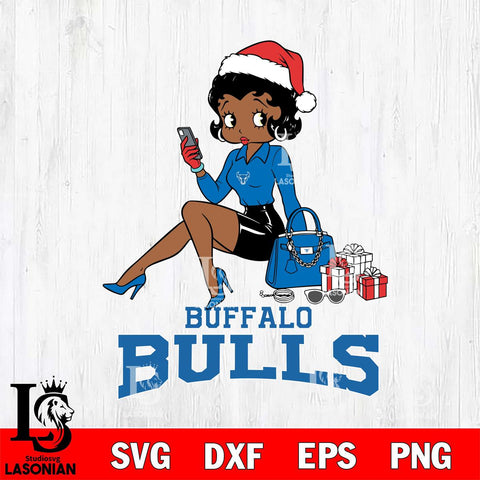 Buffalo Bulls Betty Boop Phone File Cut, NCAA SVG DXF EPS PNG PDF File, Digital Download , Criucut , Silhouette