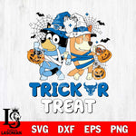 Buffalo Bulls Bluey Trick or Treat Halloween 2 Svg Eps Dxf Png File, Digital Download, Instant Download