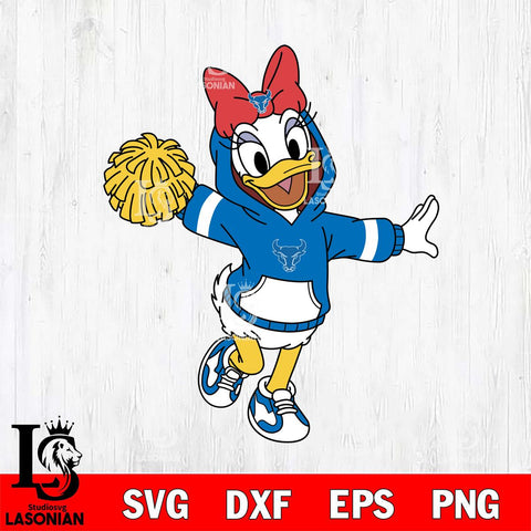 Buffalo Bulls Daisy Duck Cheerleader Christmas File Cut, NCAA SVG DXF EPS PNG FILE, Digital Download , Criucut , Silhouette