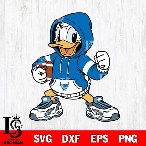 Buffalo Bulls Donald Duck Disney Christmas File Cut, NCAA SVG DXF EPS PNG FILE, Digital Download , Criucut , Silhouette