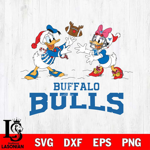 Buffalo Bulls Donald Duck & Daisy Duck Football Cricut,Christmas SVG DXF EPS PNG FILE, NCAA Digital Download,Instant Download, Silhouette